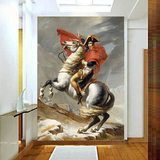 大型壁画 欧式拿破仑个性墙纸卧室玄关油画风格无缝壁纸M2075