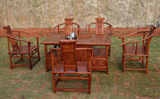 御雕明清古典 红木家具 100%非洲黄花梨 长方形罗马功夫茶桌茶台