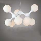 设计师白玻璃球吊灯个性创意餐厅客厅卧室灯酒店现代简约北欧灯具