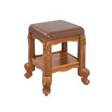 包邮 实木凳子高端雕刻工艺木制美容凳子SPA美容椅子美甲凳子椅子