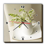 无框画钟挂钟 客厅现代装饰画挂画 婚纱照定做 正方形单联 瓷与花