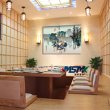 日式装饰画日本风景无框画现代客厅挂画料理店壁画浮世绘版画单幅