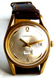 古董级瑞士造CARdINAL卡迪耐尔牌双历机械手表