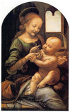 装饰画无框画帆布画非手绘油画世界名画复制品 达芬奇 善良的圣母
