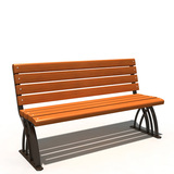 户外休闲椅 公园椅 园林 长条木椅  铸铁脚 花园椅子BH14202