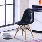 宜家创意PU简约现代餐厅椅接待椅电脑椅展会椅设计师创意书桌椅子