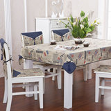 棉麻风餐桌椅罩布长方形桌布椅垫椅背套桌旗布艺盖布欧美风沙发巾