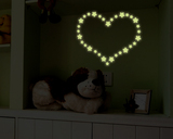 荧光夜光墙贴纸创意星星心型荧光儿童卧室客厅墙画贴纸防水可移除