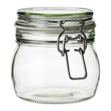宜家代购考肯附盖罐,密封罐瓶子食品储存罐泡酒瓶玻璃瓶0.5L透明