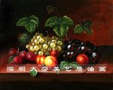 水果油画 餐厅装饰画挂画配画 大芬村纯手绘静物油画 葡萄MSG67