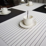 北欧时尚清新西餐垫杯垫碗垫隔热垫环保PVC文艺黑白餐桌垫防水方