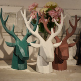 创意陈设圣诞麋鹿头北欧简约树脂礼品工艺摆件办公室内家居装饰
