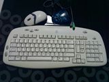 二手 罗技 PS/2有线键盘鼠标套装游戏笔记本电脑键鼠套装