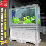 鱼缸水族箱欧式方形玻璃屏风烤漆定制大型中型米带鞋柜创意免换水