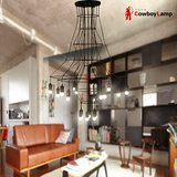 米兰设计师创意艺术线性吊灯服装店咖啡屋工作室大型定制吊灯