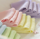 和熙良品 特价100%竹纤维毛巾方巾柔软吸水性强婴儿童口水小毛巾