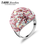 T400新款 采用施华洛世奇元素 水晶指环 戒指 女 闪系列霓虹幻影