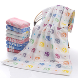 纯棉浴巾 三层纱布卡通蘑菇宝宝盖被 柔软吸水 成人儿童通用