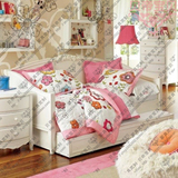 1228】欧式玫瑰雕花公主房沙发床美式乡村儿童实木家具定制沙发床