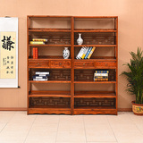 定做中式实木古典仿古家具榆木六层古典书架书柜茶叶架展示架