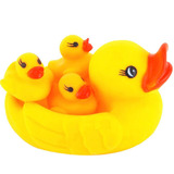 浮水鸭子发声戏水鸭 捏捏叫响玩具 宝宝洗澡玩具叫叫鸭发声网鸭