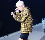 Bigbang权志龙GD演唱会同款鱼图案长袖衬衫外套 情侣条纹时尚衬衣