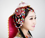 新款藏族头饰舞蹈演出服装饰品女少数西藏民族服装成人表演服装饰