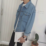 韩国代购2016秋季新款男士长袖夹克 青年牛仔外套男 韩版潮流男装