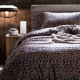 欧美式60支贡缎长绒棉豹纹四件套纯棉1.8m欢乐颂同款床上用品