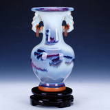 景德镇陶瓷器 现代时尚 结晶釉花瓶 颜色釉客厅装饰工艺品摆件