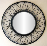 欧式铁艺镜子 镜框 浴室镜 化妆镜 挂式镜 框壁挂镜子