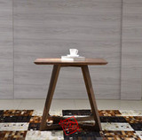 美式茶几实木餐桌边几角几简约方形小茶几北欧边桌创意正方形方桌