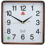 正品三五牌12英寸石英钟创意时尚挂钟方形静音钟表客厅挂表时钟
