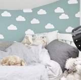 儿童房进口PVC墙贴云朵形卡通贴纸欧美宝宝房卧室装饰创意贴花