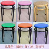 餐桌高凳子椅子特价 钢筋凳家用彩色铁凳子成人 宜家圆凳简约板凳