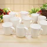 隆达骨瓷创意陶瓷杯子纯白无铅骨质瓷马克杯水杯盖杯 咖啡杯 奶杯