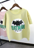 韩国代购蝙蝠侠超人卡通印花圆领短袖t恤衫女夏季宽松半袖女学生