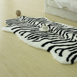 仿真新日式简约现代高端加厚 客厅 卧室床前家用黑白条纹地毯垫子