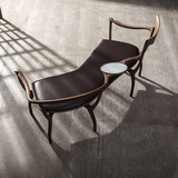 传世经典贵妃椅黑胡桃全实木躺椅现代中式样板房家具定制