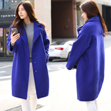 2016秋冬装新款女装韩版茧型羊绒大衣宽松中长款加厚羊毛呢子外套