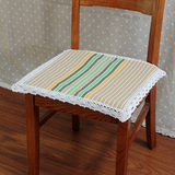 椰子绿 纯棉编织加厚椅子垫 布艺椅子垫餐椅垫电脑椅坐垫 可定做