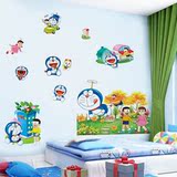 卡通动漫儿童房墙贴宝宝卧室床头墙壁贴纸装饰机器猫墙纸贴画自粘
