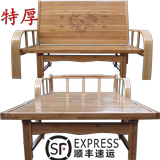 竹床折叠床双人沙发床1.2米单人床躺椅实木简易床午休床1.5米凉床