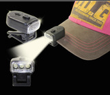3LED帽灯 钓鱼夹帽灯 应急帽檐灯帽沿迷你3灯 特价 送电池