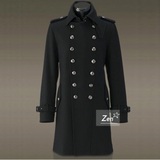 T107 德国二战将军大衣时尚男装呢子外套男款毛呢外套金属扣