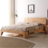 木诺 实木床 北欧日式床  双人床 原木简约床 全实木床 1.5 1.8米