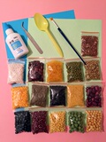 手工创意五谷杂粮种子豆子粘贴画儿童幼儿园手工课材料包