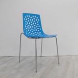 宜家彩 塑料休闲椅 宜家餐椅 简约现代椅子 透明镂空欧式 创意椅