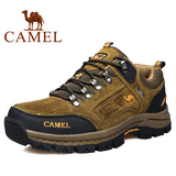 CAMEL秋冬季骆驼户外登山鞋 男低帮防滑耐磨真牛皮户外越野徒步鞋