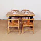 老榆木家具铁艺餐桌书桌茶桌圈椅原生态桌椅圆靠背椅厂家直销定制